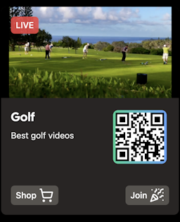 Golf QR Code Image of People at Driving Range