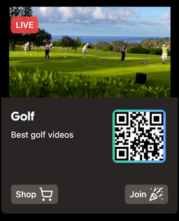 Golf QR Code Image of People at Driving Range